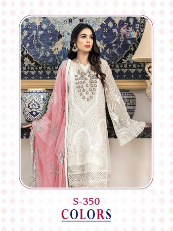 SHREE FABS S 350 SERIES NET WITH EMBROIDERY PAKISTANI SUITS