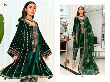 DEEPSY SUITS VELVET 23 VOL 2 EMBROIDERY PAKISTANI SUITS WHOLESALER