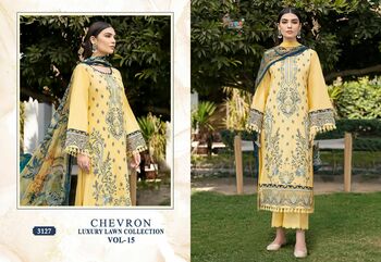 SHREE FABS CHEVRON LUXURY LAWN COLLECTION VOL 15 LAWN EMBROIDERY PAKISTANI SUITS