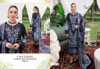 SHREE FABS CHEVRON LUXURY LAWN COLLECTION VOL 9 2377 TO 2384 SERIES PAKISTANI SUITS