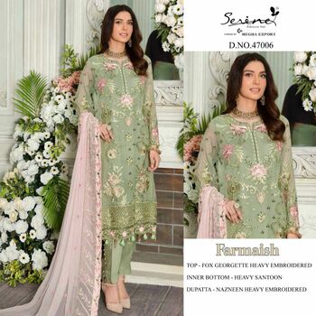 SERENE FARMAISH FOUX GEORGETTE PAKISTANI SALWAR KAMEEZ CATALOGUE