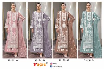 FEPIC ROSEMEEN C 1241 SERIES GEORGETTE PAKISTANI SUITS LATEST COLLECTION