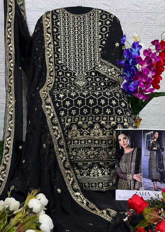 ZAHA KHUSHBU VOL 3 GEORGETTE EMBROIDERY PAKISTANI SUITS