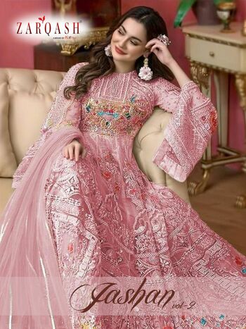 ZARQASH JASHAN VOL 2 Z 2082 GEORGETTE PAKISTANI SUITS WHOLESALE