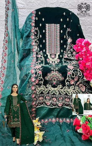 MUSHQ M 280 VELVET PAKISTANI SALWAR KAMEEZ SUPPLIER IN SURAT