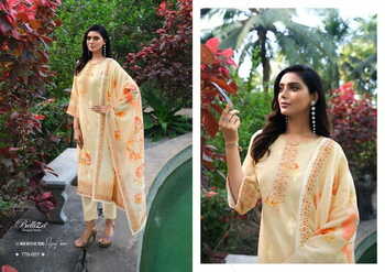 BELLIZA SENORA JAM COTTON DIGITAL PRINT EMBROIDERY SUITS SURAT