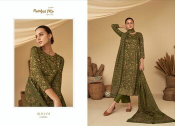 MUMTAZ ARTS RUHAANI JAM SATIN DIGITAL PRINT SUITS NEW CATALOGUE