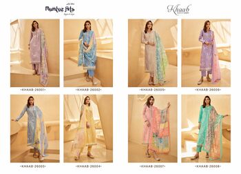 MUMTAZ ARTS KHAAB LAWN COTTON DIGITAL PRINT SUITS NEW CATALOGUE