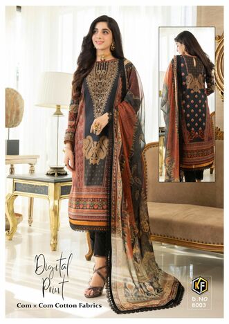 KEVAL FAB SOBIA NAZIR LUXURY VOL 8 COTTON KARACHI PRINTED SUITS WHOLESALE