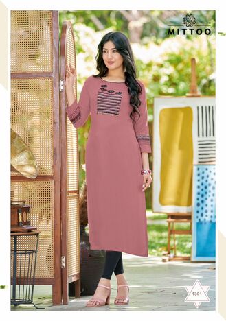 MITTOO PALAK VOL 35 HEAVY RAYON KURTIS MANUFACTURER SURAT