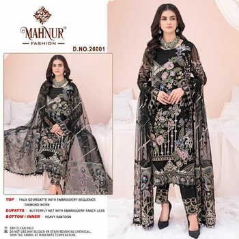 MAHNUR FASHION MAHNUR VOL 26 GEORGETTE PAKISTANI SUITS AT SURAT