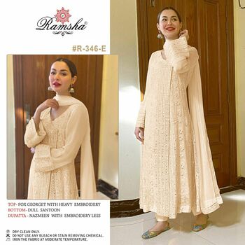 RAMSHA PRESENT R 346 A TO E PAKISTANI SALWAR KAMEEZ MANUFACTURER