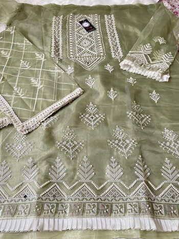 HOOR TEX OR 15 ORGANZA EMBROIDERY PAKISTANI SUITS