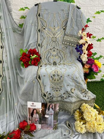 MAHNUR FASHION MAHNUR VOL 26 GEORGETTE PAKISTANI SUITS AT SURAT