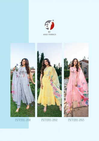 ANJU FABRICS PATTERNS VOL 2 TOP PANT WITH DUPATTA 3 PCS SET WHOLESALER