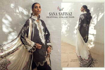 SHREE FABS SANA SAFINAZ FESTIVAL COLLECTION PAKISTANI SUITS LATEST CATALOGUE 2021