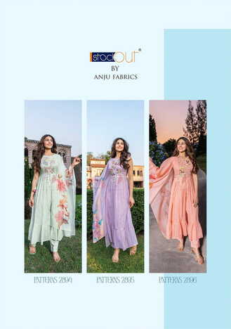 ANJU FABRICS PATTERNS VOL 2 TOP PANT WITH DUPATTA 3 PCS SET WHOLESALER