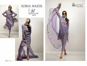 HAZZEL SOBIA NAZIR VOL 2 HEAVY PAKISTANI SUITS WHOLESALER