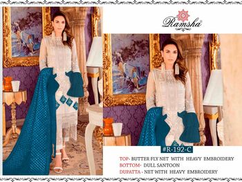 RAMSHA R192 NX PAKISTANI SUITS LATEST CATALOGUE