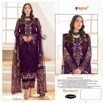 FEPIC ROSEMEEN C 1529 GEORGETTE EMBROIDERY PAKISTANI SUITS AT SURAT