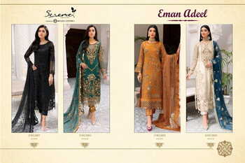 SERENE EMAN ADEEL FOUX GEORGETTE PAKISTANI SUITS LATEST CATALOGUE