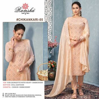 RAMSHA CHIKANKARI 05 & 06 SERIES GEORGETTE PAKISTANI SUITS