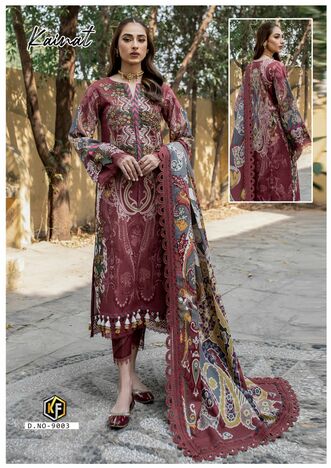 KEVAL FAB KAİNAT VOL 9 COTTON PAKISTANI SALWAR KAMEEZ DISTRIBUTOR IN SURAT 