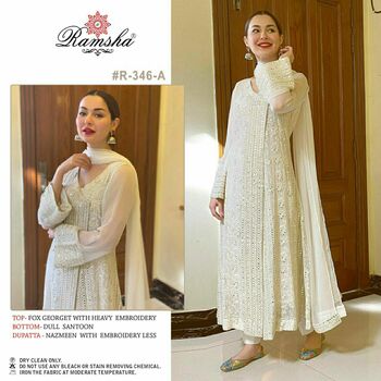 RAMSHA PRESENT R 346 A TO E PAKISTANI SALWAR KAMEEZ MANUFACTURER