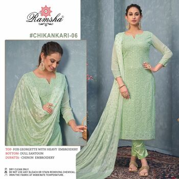 RAMSHA CHIKANKARI 05 & 06 SERIES GEORGETTE PAKISTANI SUITS