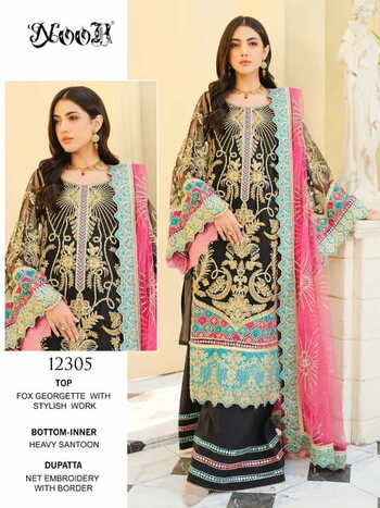 NOOR MARYAAM GEORGETTE WITH EMBROIDERY PAKISTANI SUITS