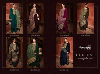 MUMTAZ ARTS GULPOSH VELVET EMBROIDERY SUITS LATEST CATALOGUE