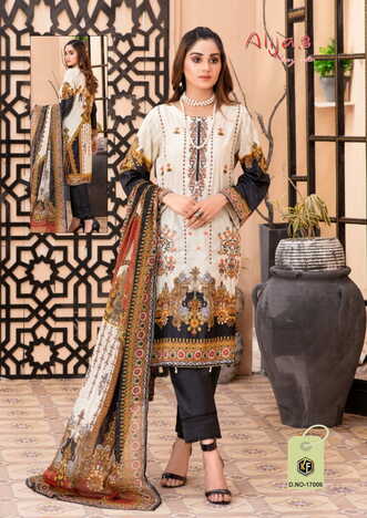 KEVAL FAB ALIJA B VOL 17 HEAVY COTTON KARACHI PRINTED SUITS WHOLESALER