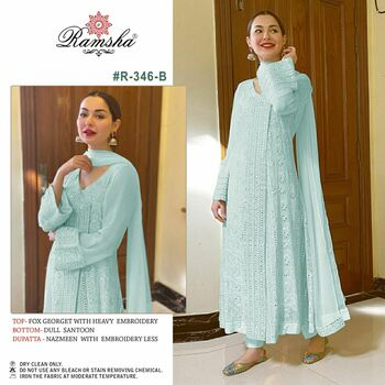 RAMSHA PRESENT R 346 A TO E PAKISTANI SALWAR KAMEEZ MANUFACTURER