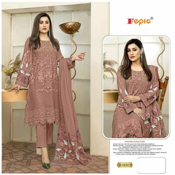 FEPIC ROSEMEEN D 5232 FOUX GEORGETTE EMBROIDERY PAKISTANI SUITS CATALOGUE