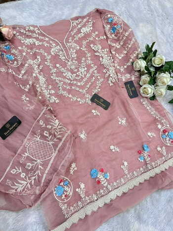 ZIAAZ DESIGNS 278 SERIES ORGANZA HANDWORK PAKISTANI SUITS AT SURAT