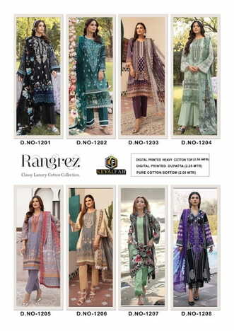 KEVAL FAB RANGREZ VOL 2 COTTON PRINT KARACHI SUITS SUPPLIER SURAT