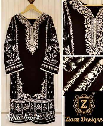 ZIAAZ DESIGNS NOOR BLACK STITCHED PAKISTANI SUITS