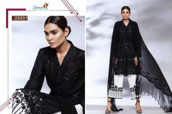 SANIYA CHARIZMA QURA BLACK AND WHITE PAKISTANI SUITS COLLECTION