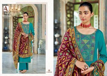 ALOK SUIT SINDOOR 3 EMBROIDERY SALWAR SUIT SUPPLIER