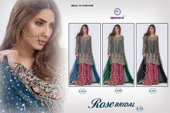 SHANAYA ROSE BRIDAL S 73 GEORGETTE DESIGNER PAKISTANI SUITS