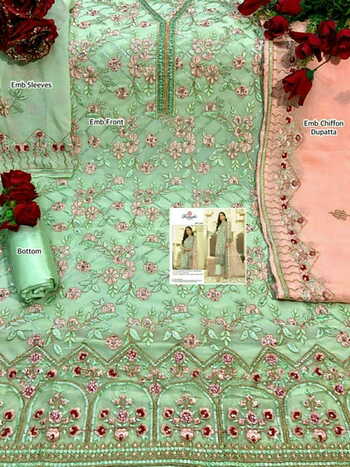 RAMSHA R396 R397 & R398 PAKISTANI SUITS IN SINGLES