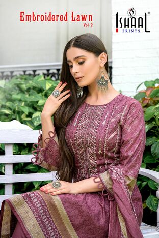 ISHAAL PRINTS EMBROIDERED LAWN VOL 2 LAWN KARACHI SUITS AT BEST PRICE