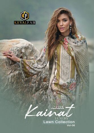 KEVAL FAB KAINAT VOL 6 COTTON PRINT KARACHI SUITS WHOLESALE