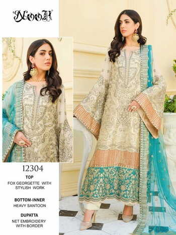 NOOR MARYAAM GEORGETTE WITH EMBROIDERY PAKISTANI SUITS