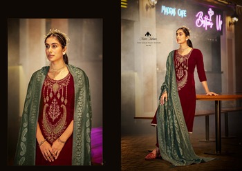 BELLIZA NOOR JAHAN PURE PASHMINA SALWAR SUITS SUPPLIER