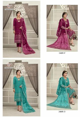 HOOR TEX 24005 A TO H PAKISTANI SUITS LATEST CATALOGUE 2022