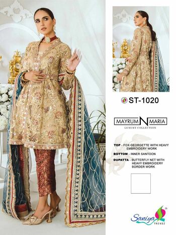 SANIYA TRENDZ MAYRUM N MARIA NX PAKISTANI SUITS