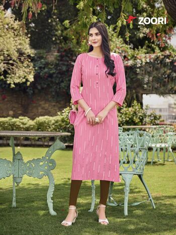 ZOORI AKSHARA VOL 22 FANCY RAYON PRINTED KURTIS BY MITTOO