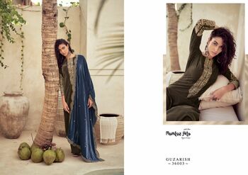 MUMTAZ ARTS GUZARISH VELVET EMBROIDERY SALWAR SUITS CATALOGUE