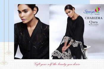 SANIYA CHARIZMA QURA BLACK AND WHITE PAKISTANI SUITS COLLECTION